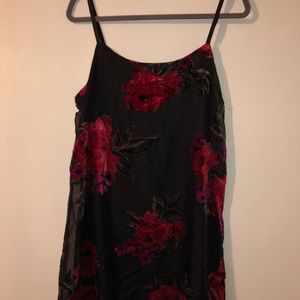 Black dress with floral